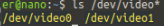 ผลของ ls /dev/video* แสดง /dev/video0 และ /dev/video1